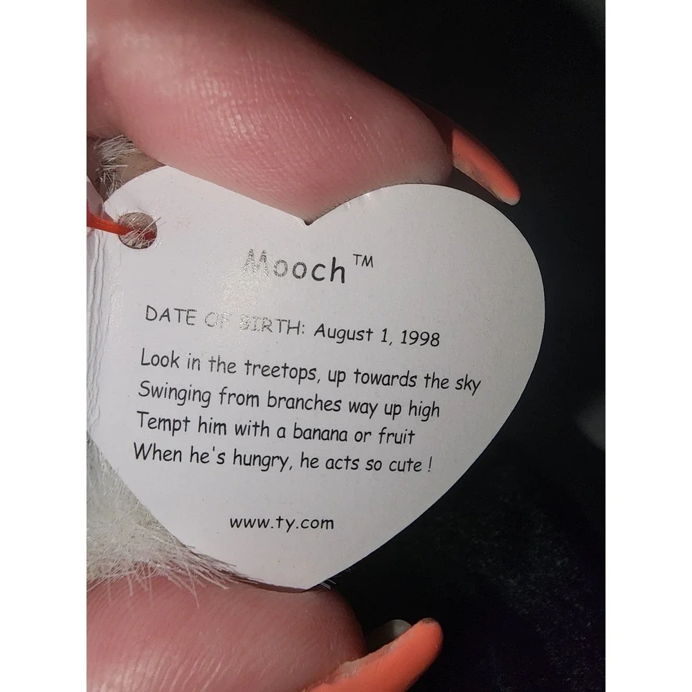 Ty Beanie Babies Mooch The Spider Monkey August 1 1998‎